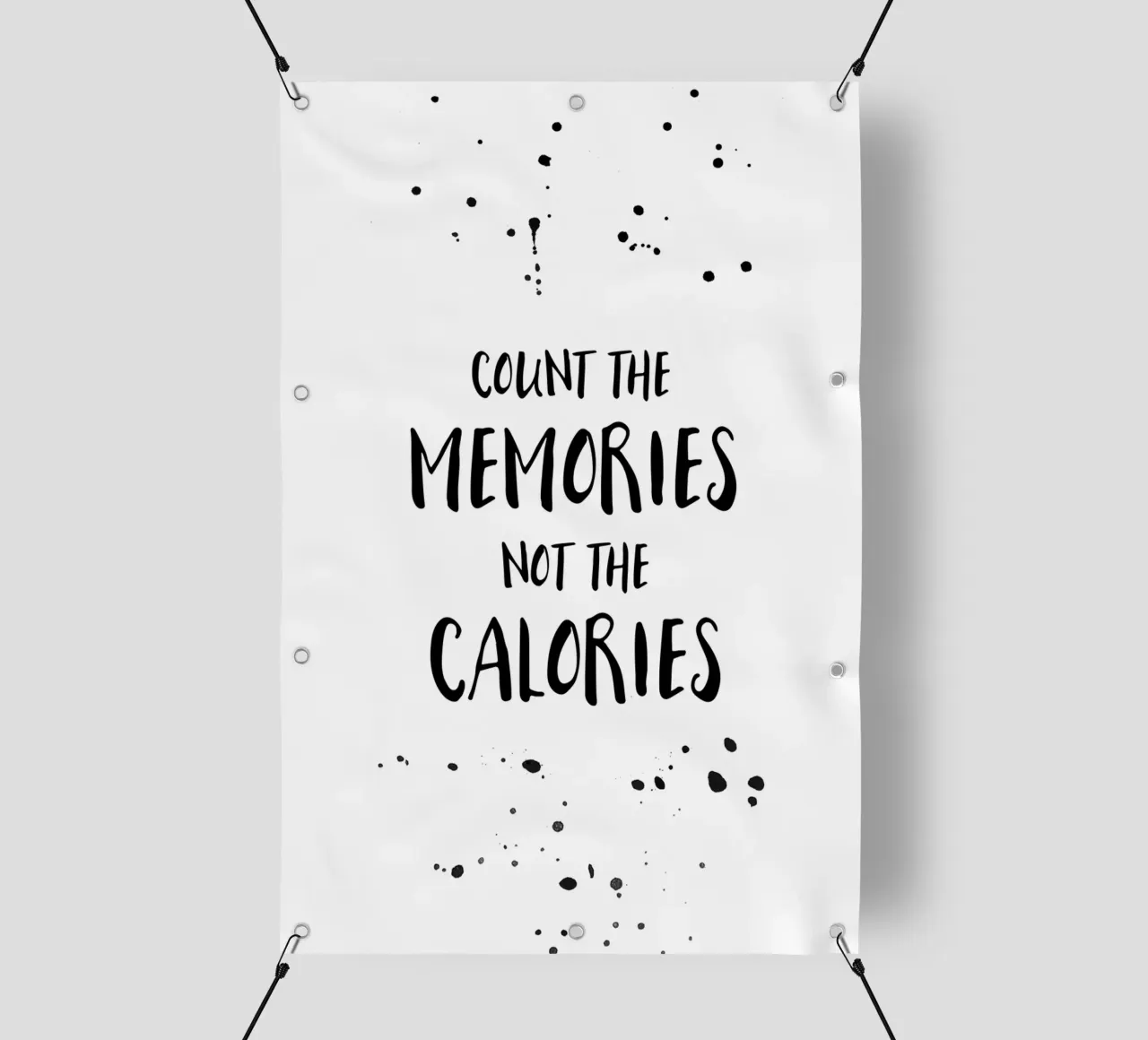 Text Art COUNT THE MEMORIES telo in pvc da Melanie Viola