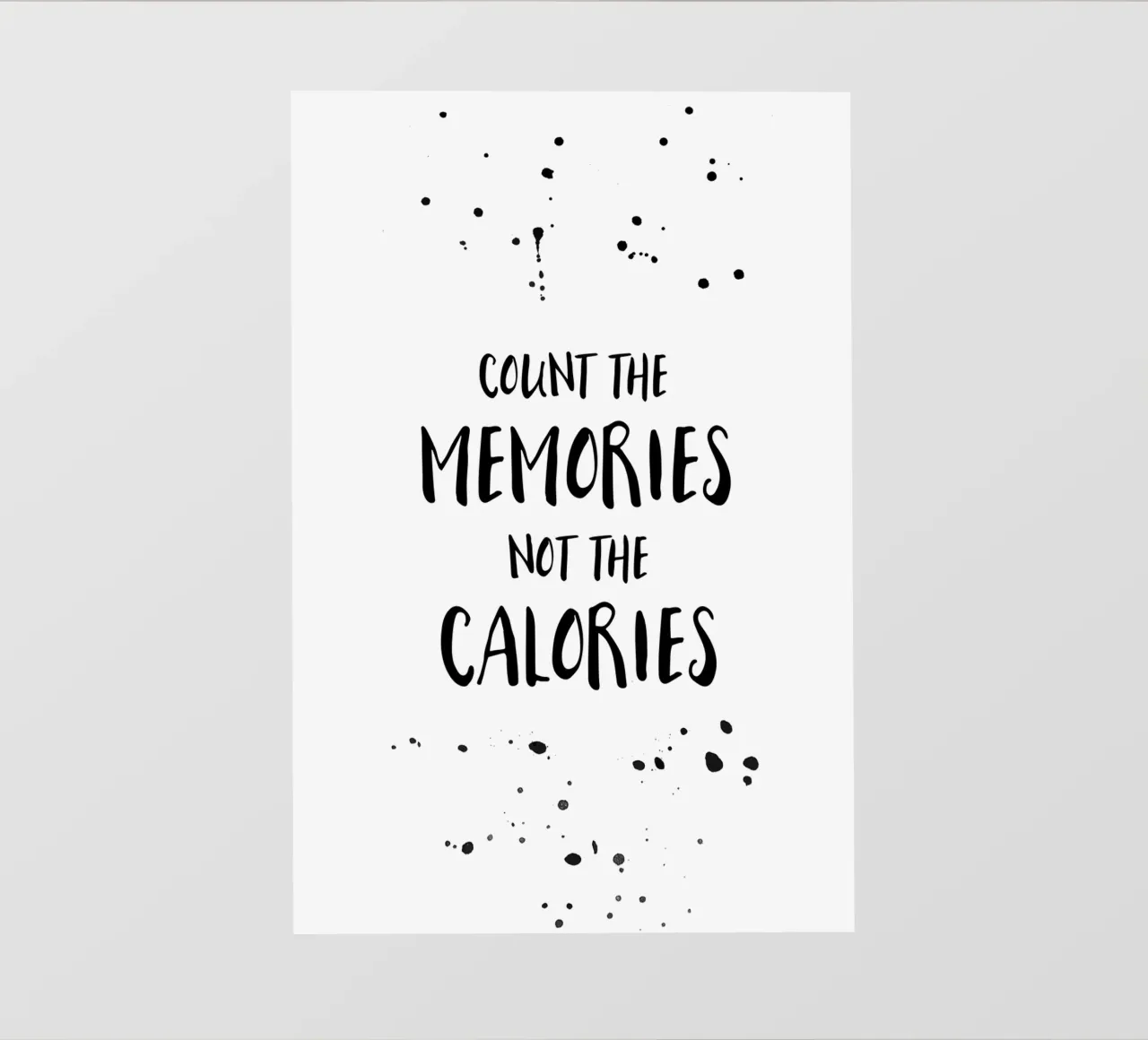 Text Art COUNT THE MEMORIES telo in pvc da Melanie Viola