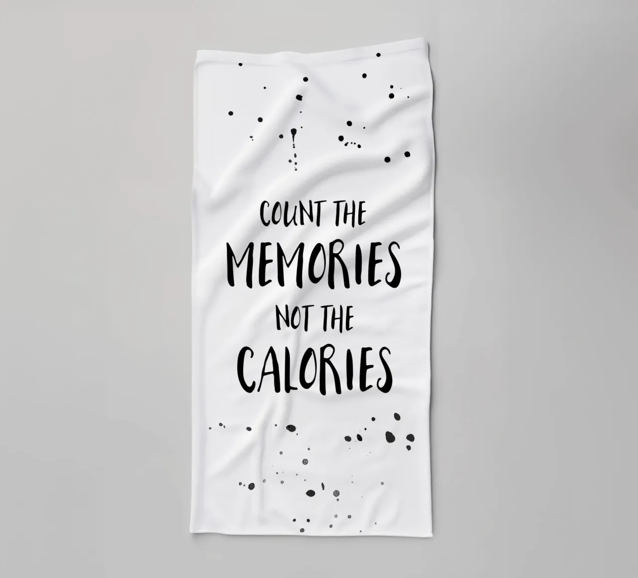 Text Art COUNT THE MEMORIES asciugamano da bagno da Melanie Viola