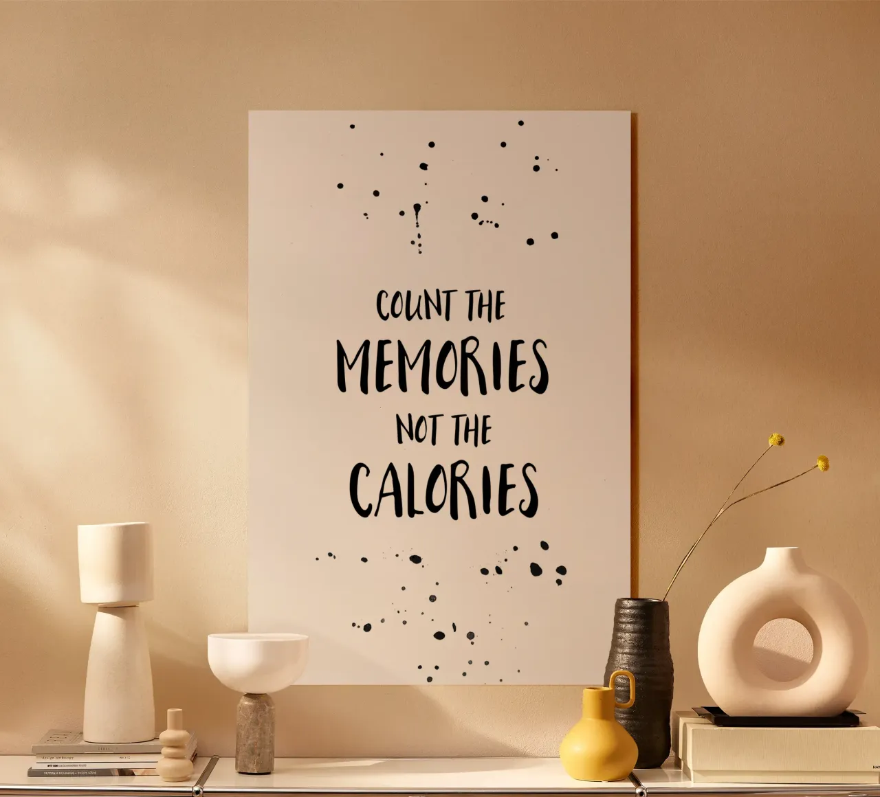 Text Art COUNT THE MEMORIES plexiglass da Melanie Viola