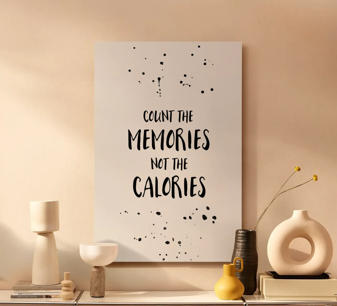 Text Art COUNT THE MEMORIES alluminio dibond da Melanie Viola