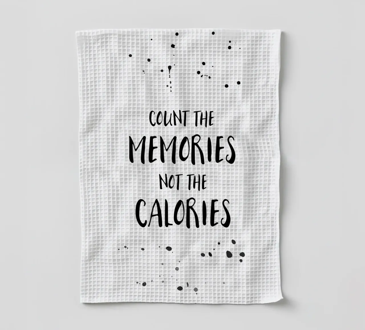 Text Art COUNT THE MEMORIES canovaccio da cucina da Melanie Viola