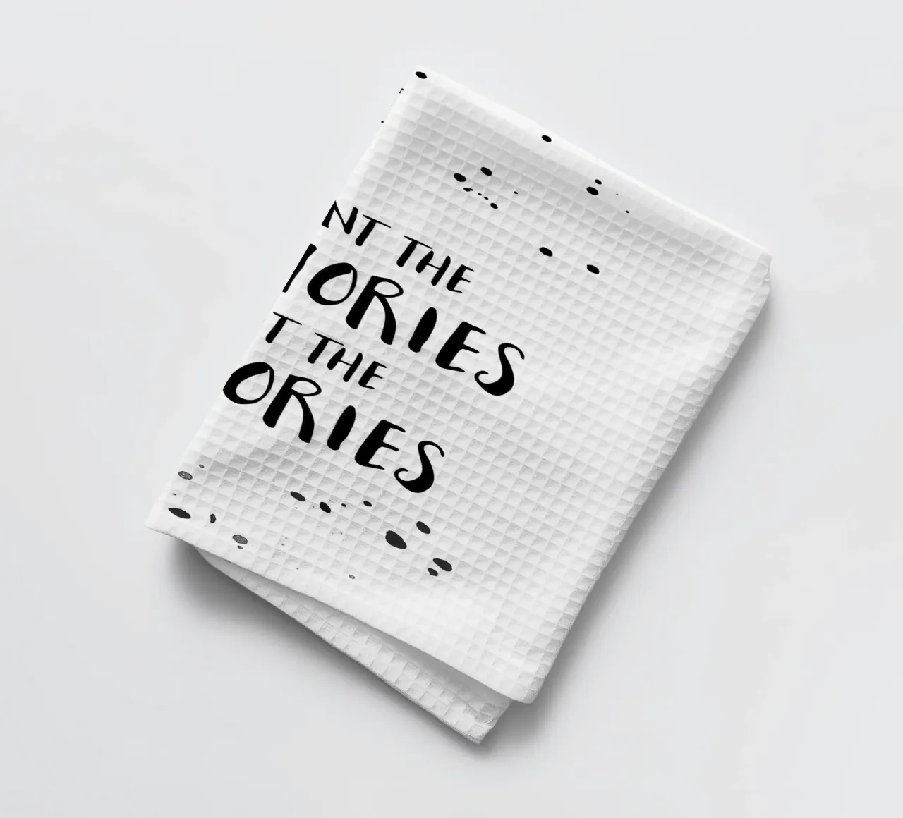 Text Art COUNT THE MEMORIES canovaccio da cucina da Melanie Viola