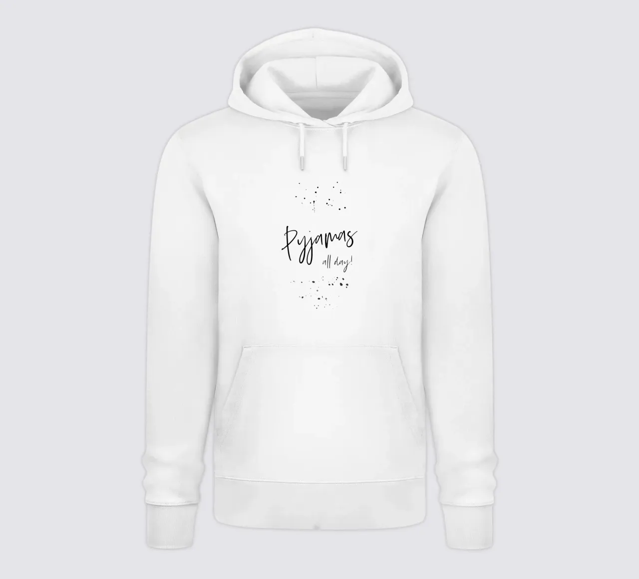 Text Art PYJAMAS ALL DAY felpa con cappuccio da Melanie Viola