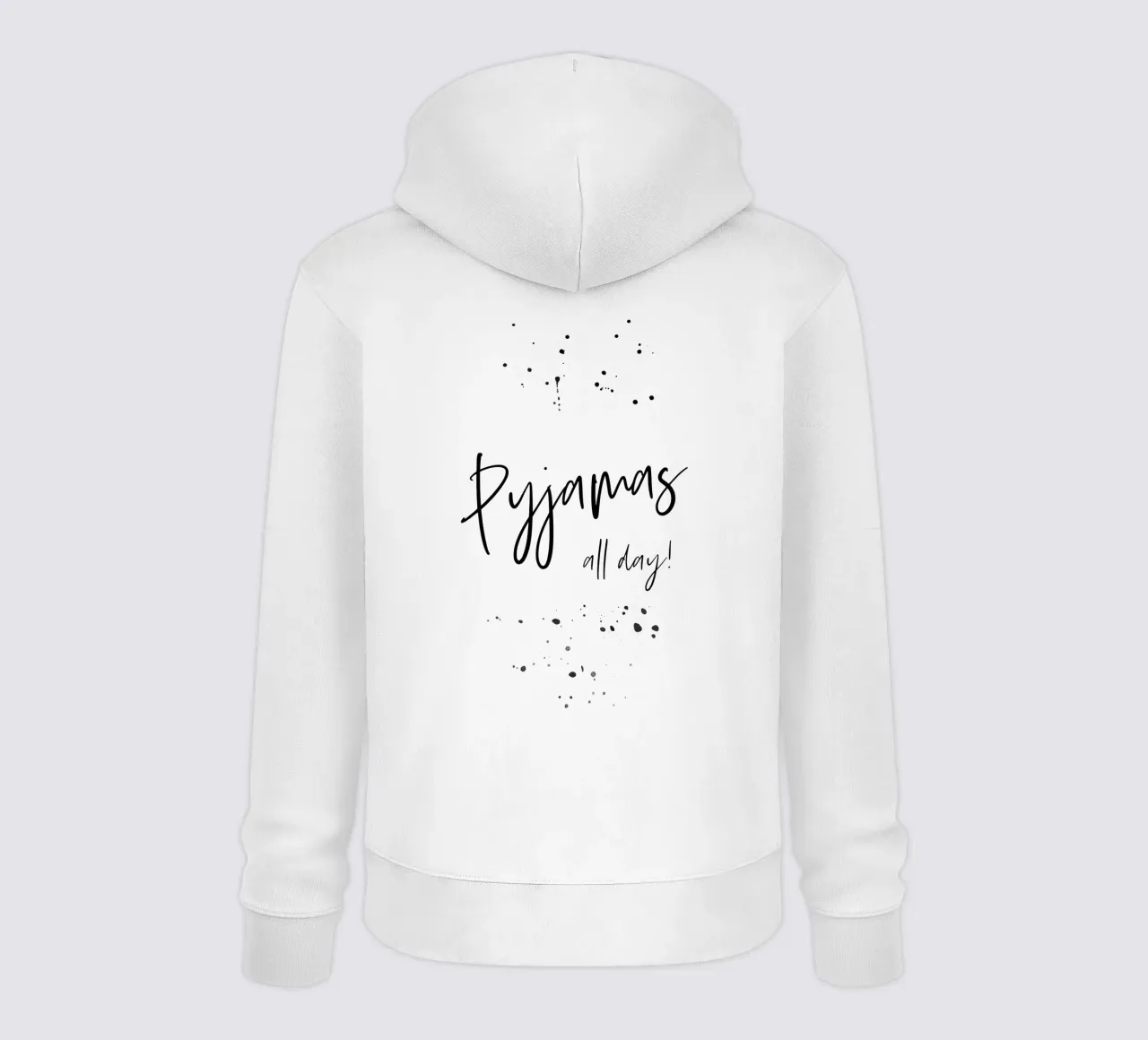 Text Art PYJAMAS ALL DAY felpa con cappuccio da Melanie Viola