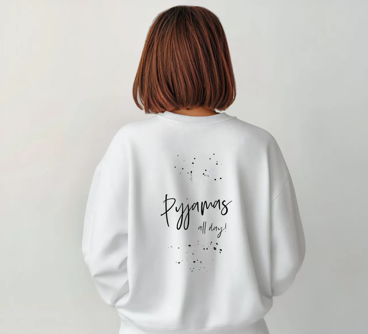 Text Art PYJAMAS ALL DAY felpa da Melanie Viola