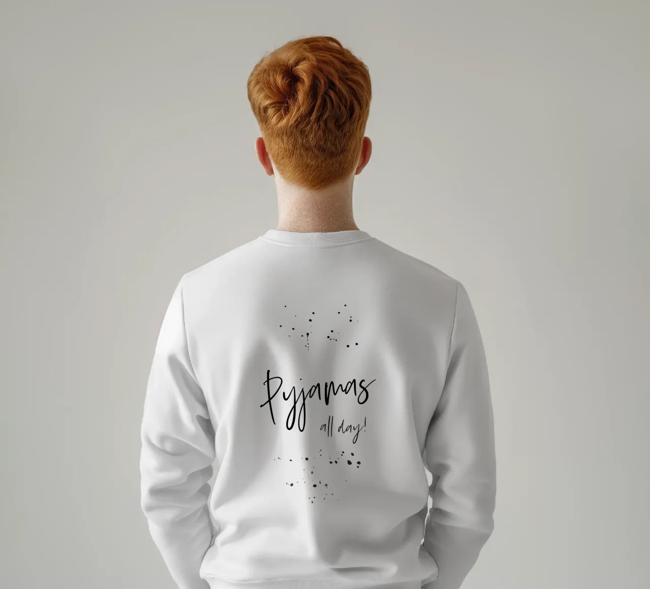 Text Art PYJAMAS ALL DAY felpa da Melanie Viola