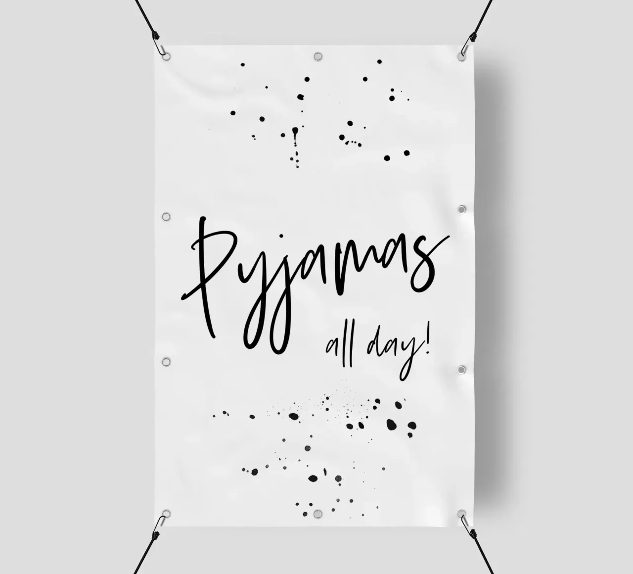 Text Art PYJAMAS ALL DAY telo in pvc da Melanie Viola