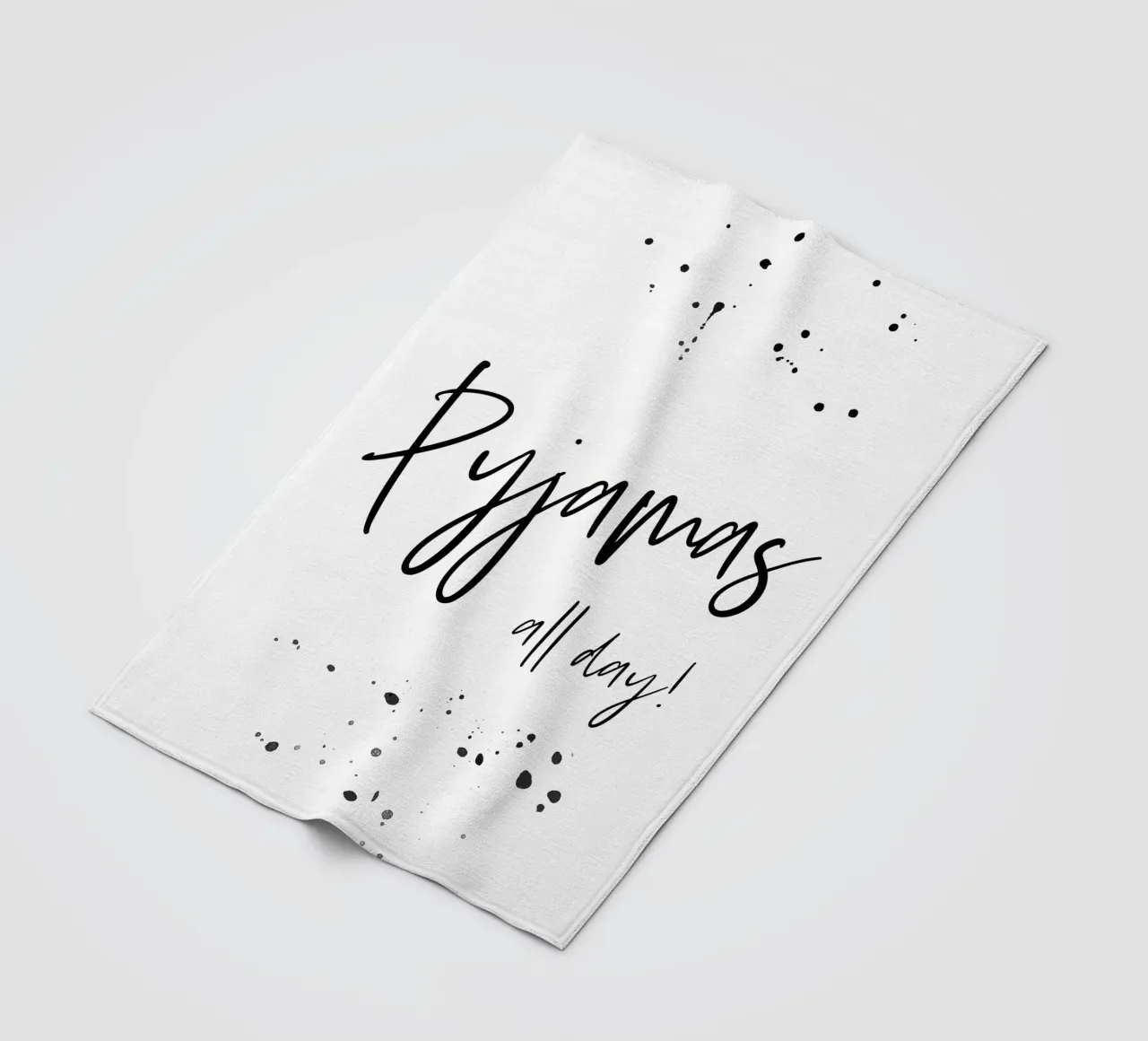 Text Art PYJAMAS ALL DAY coperta in pile da Melanie Viola