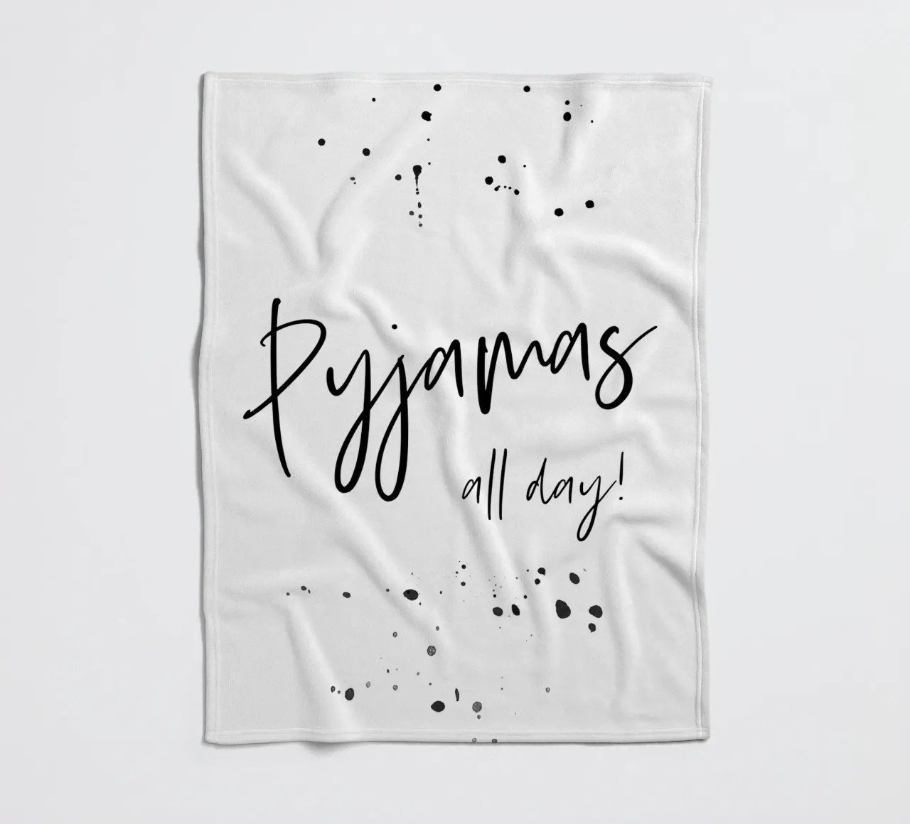 Text Art PYJAMAS ALL DAY coperta in pile da Melanie Viola