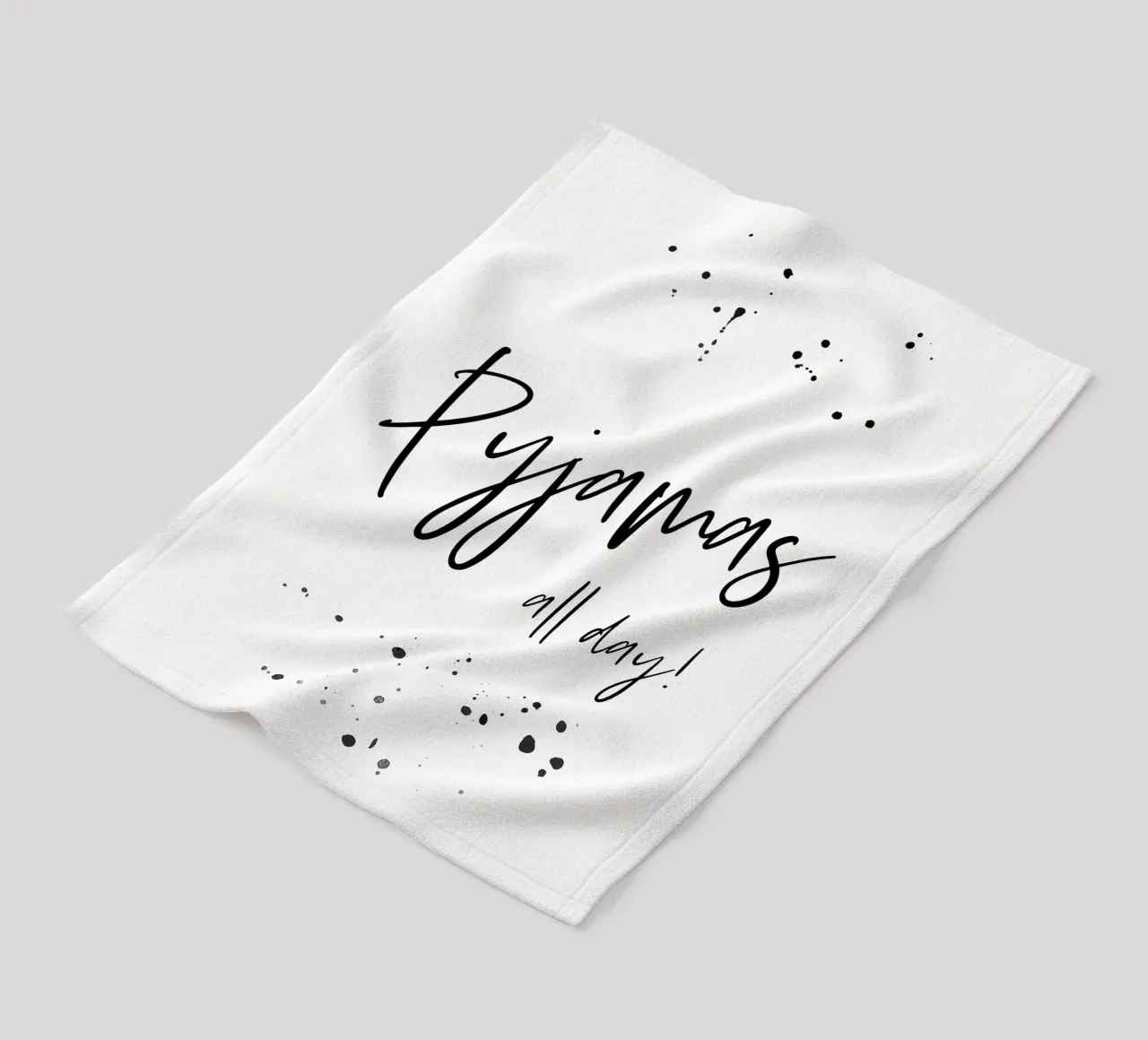 Text Art PYJAMAS ALL DAY coperta in pile da Melanie Viola