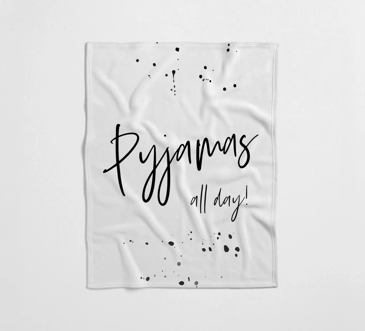 Text Art PYJAMAS ALL DAY coperta in pile da Melanie Viola