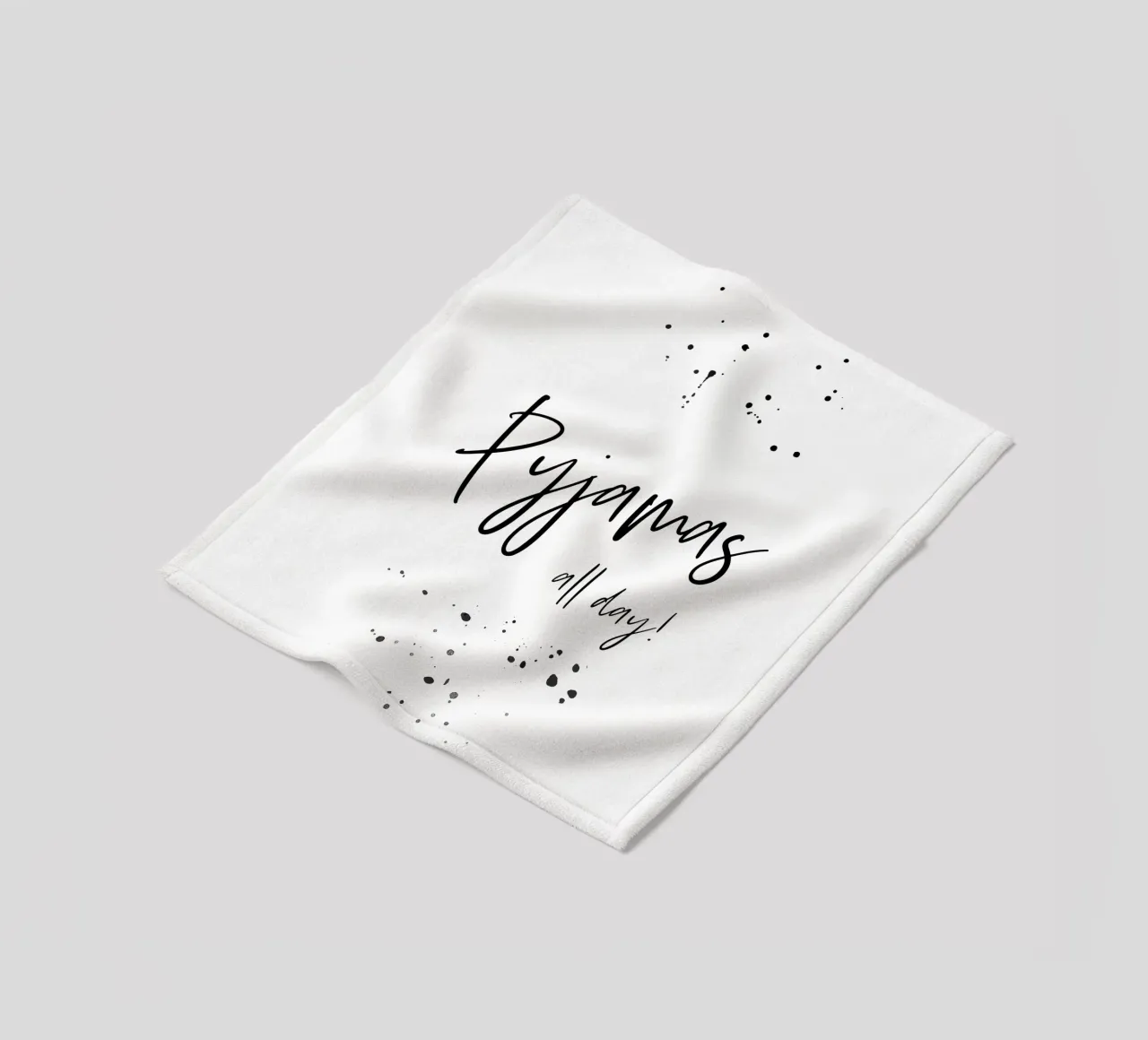 Text Art PYJAMAS ALL DAY coperta in pile da Melanie Viola