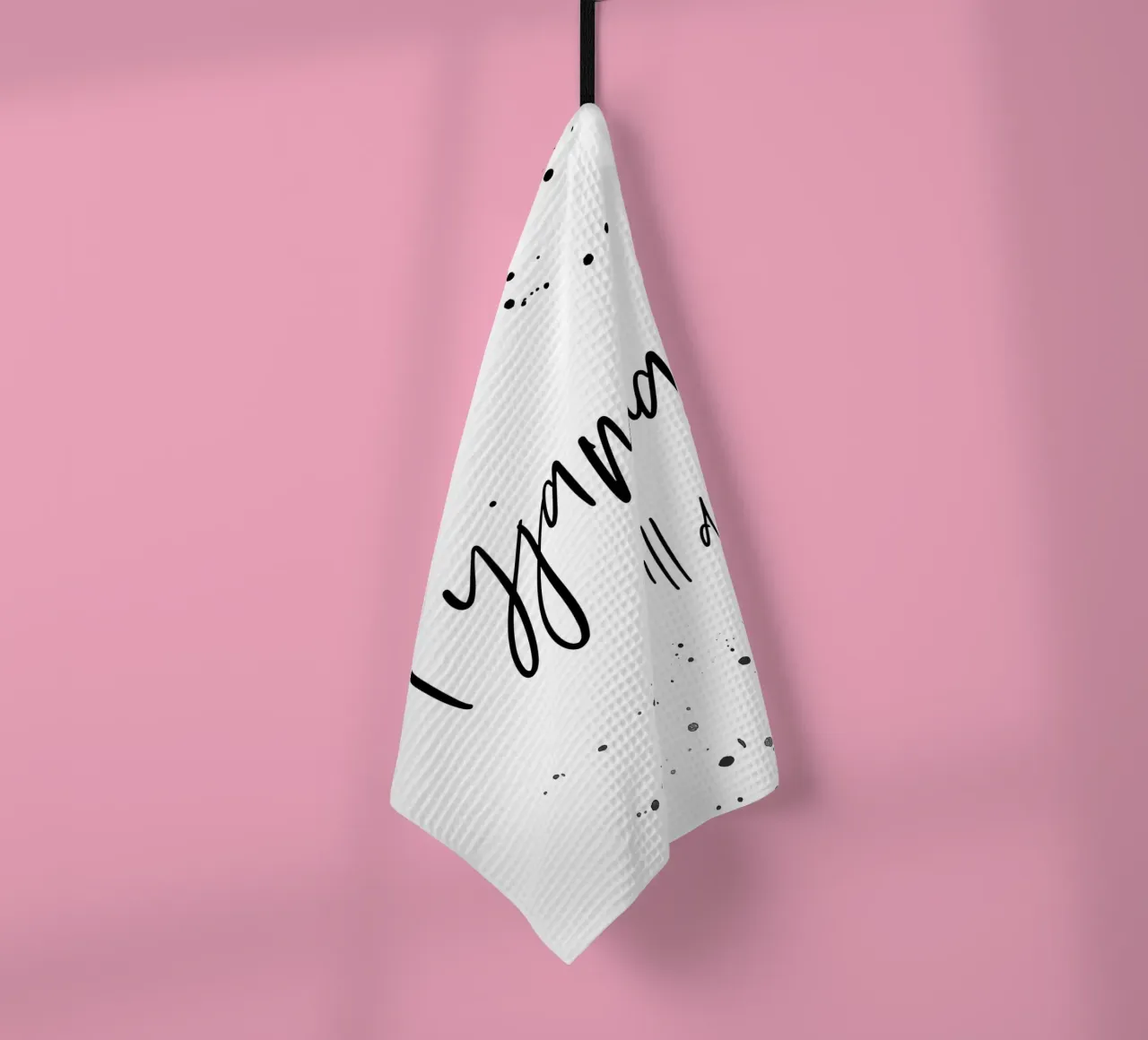 Text Art PYJAMAS ALL DAY canovaccio da cucina da Melanie Viola