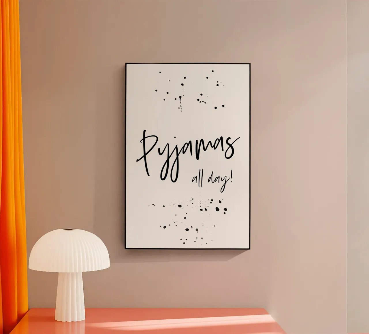 Text Art PYJAMAS ALL DAY plexiglass da Melanie Viola