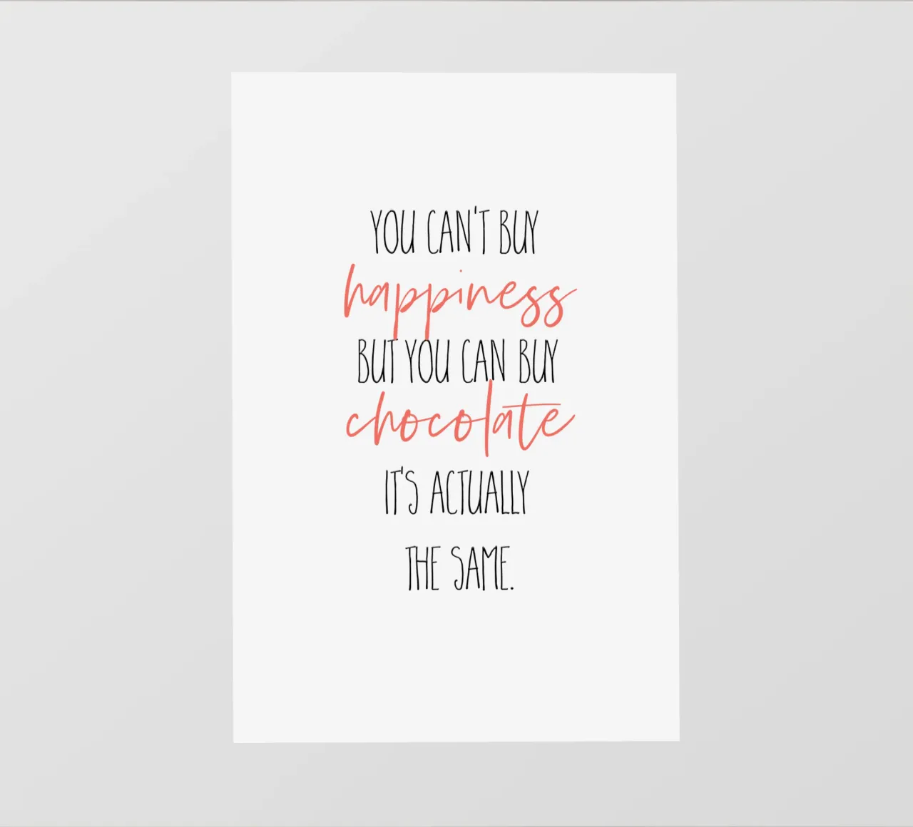 YOU CAN’T BUY HAPPINESS – BUT CHOCOLATE pellicola backlit da Melanie Viola