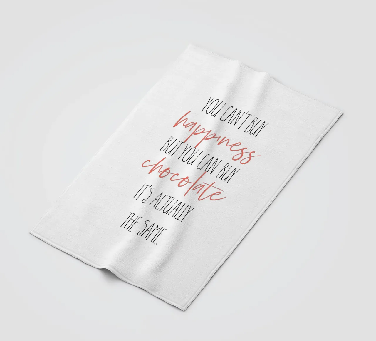 YOU CAN’T BUY HAPPINESS – BUT CHOCOLATE fleece blanket by Melanie Viola