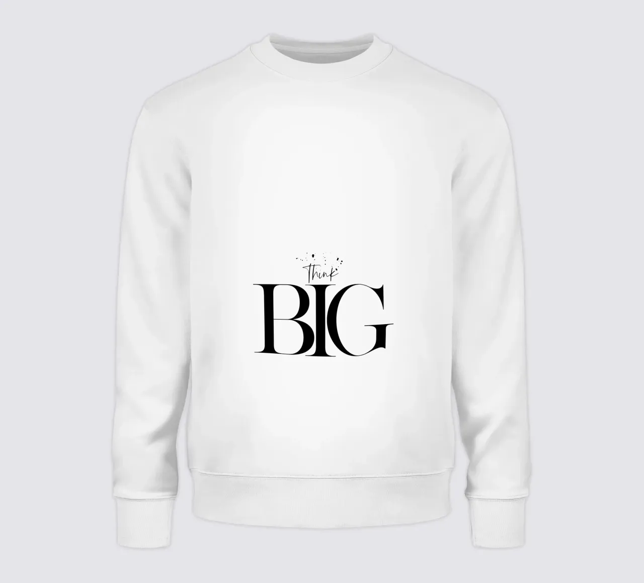 Text Art THINK BIG sweatshirt van Melanie Viola