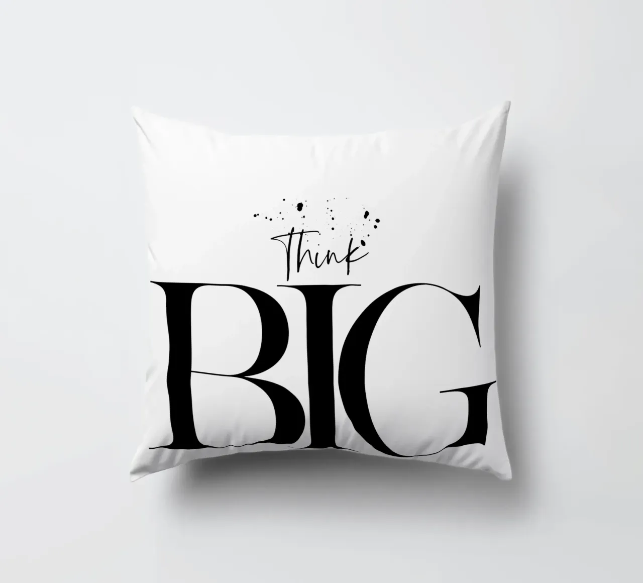 Text Art THINK BIG cuscino da Melanie Viola