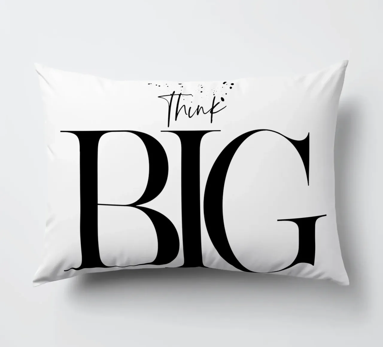 Text Art THINK BIG cuscino da Melanie Viola