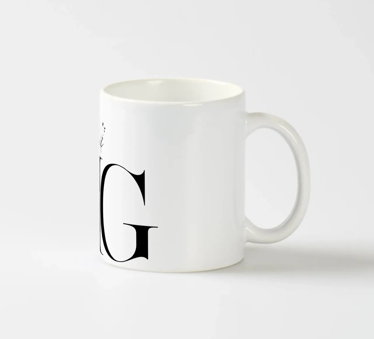 Text Art THINK BIG tazza in ceramica da Melanie Viola