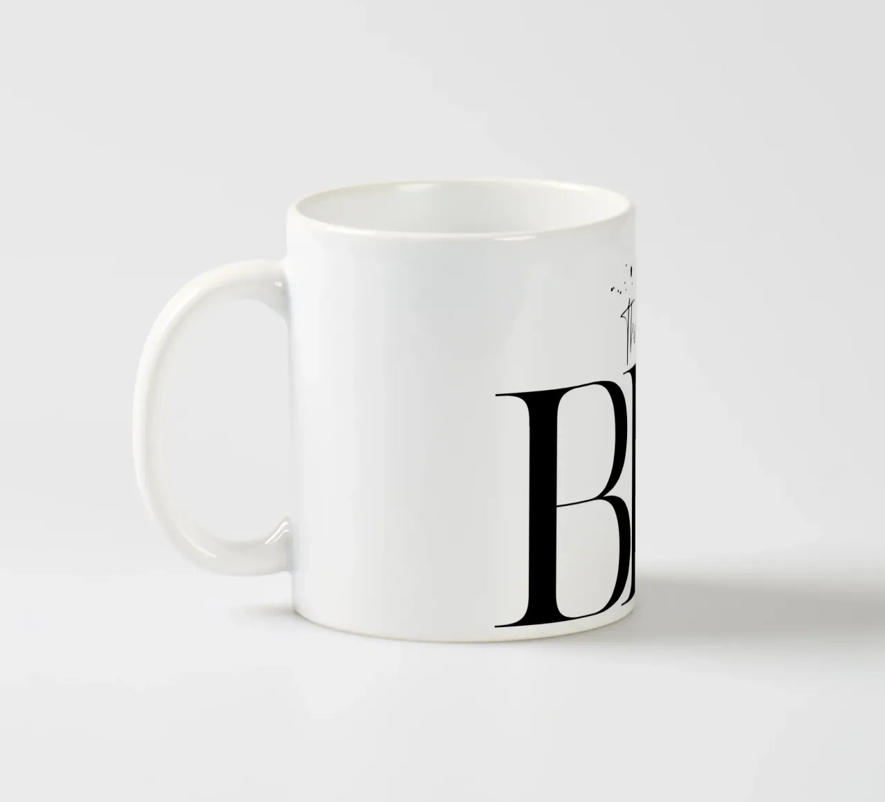 Text Art THINK BIG tazza in ceramica da Melanie Viola