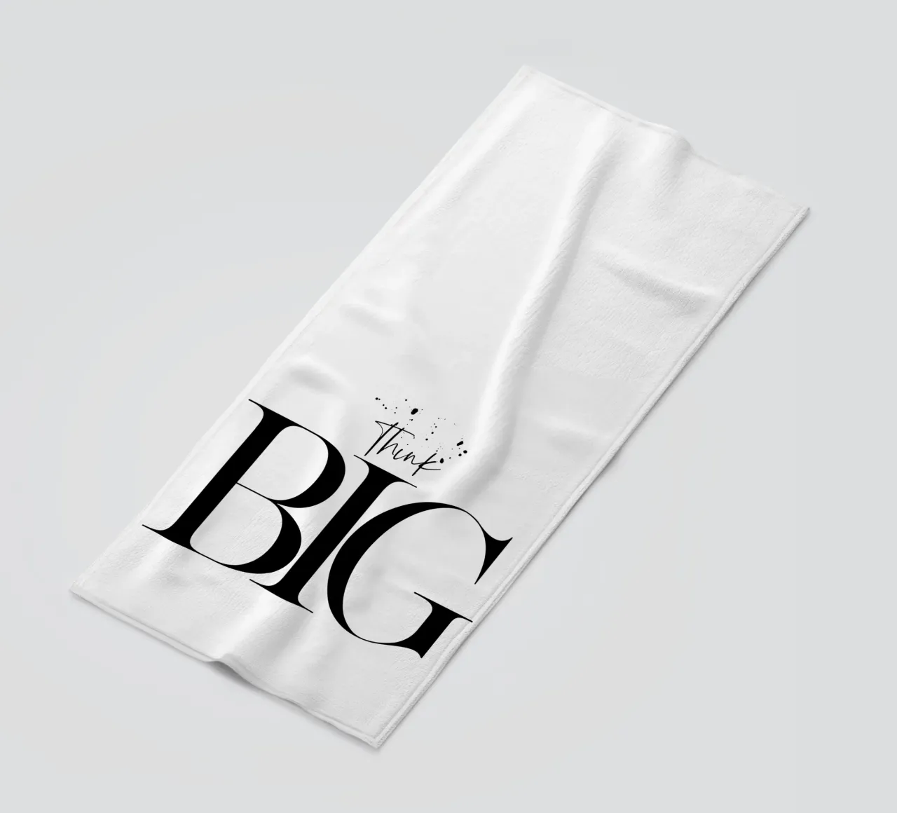 Text Art THINK BIG telo mare da Melanie Viola
