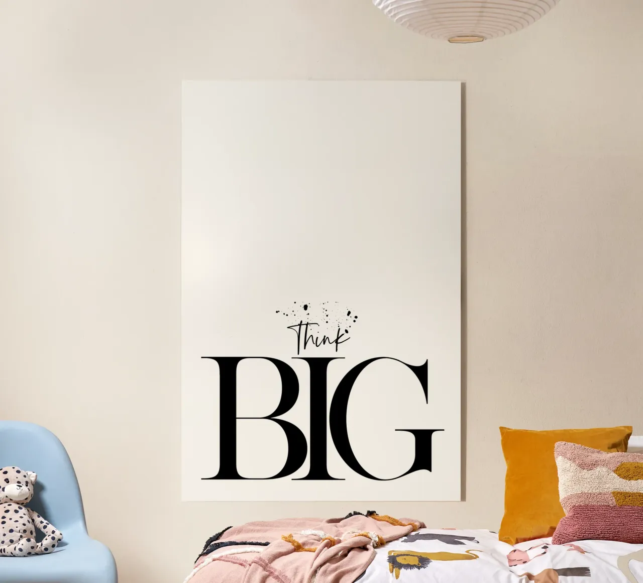 Text Art THINK BIG plexiglass da Melanie Viola