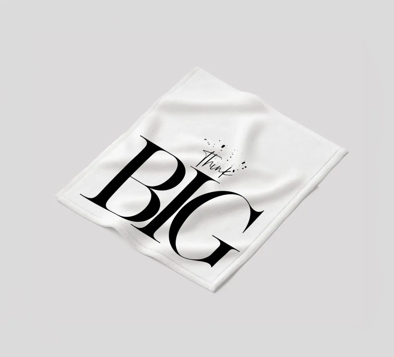 Text Art THINK BIG coperta in pile da Melanie Viola