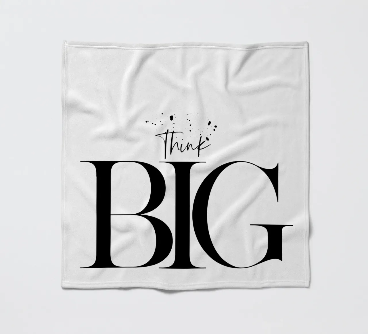 Text Art THINK BIG coperta in pile da Melanie Viola