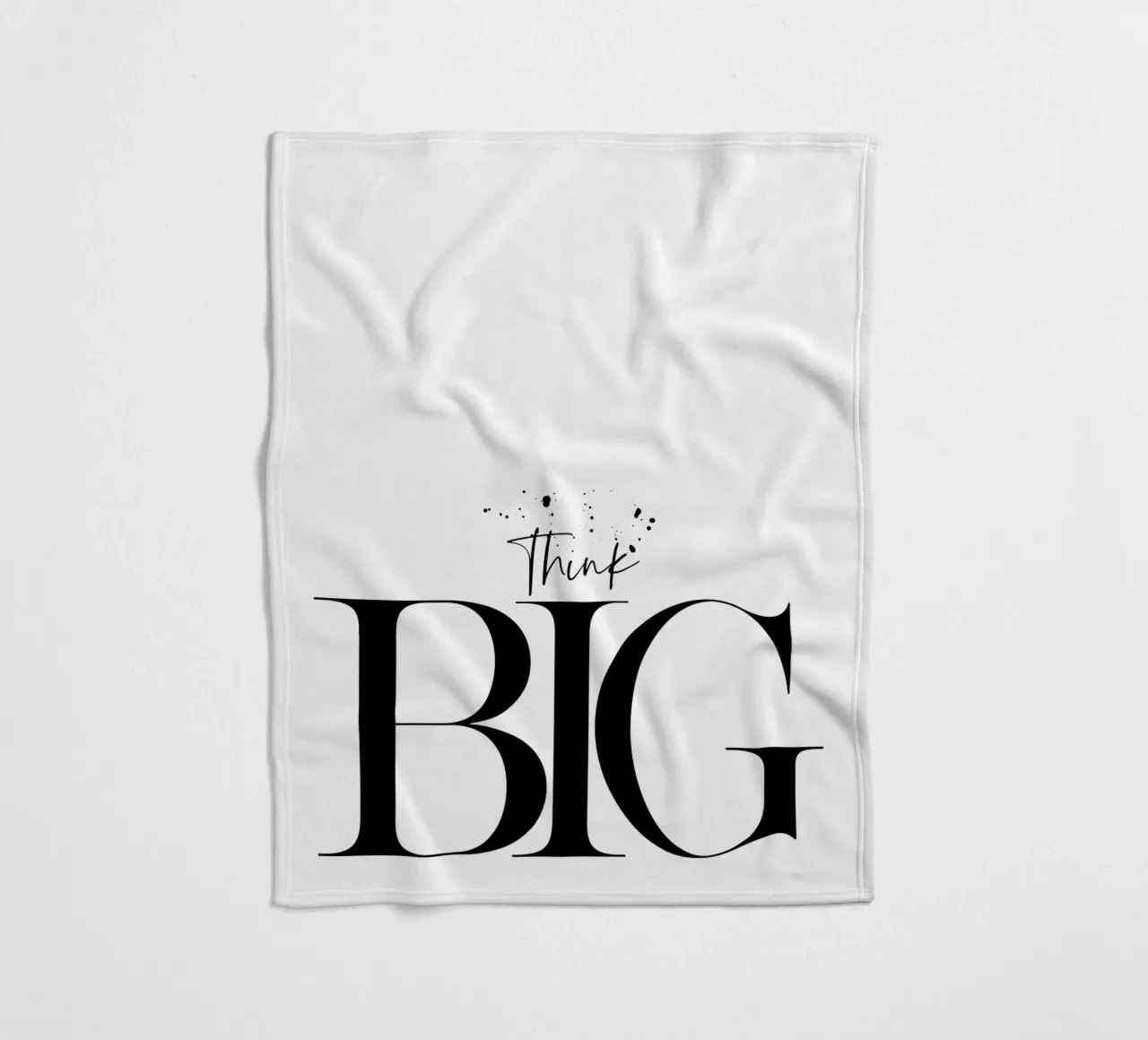 Text Art THINK BIG coperta in pile da Melanie Viola