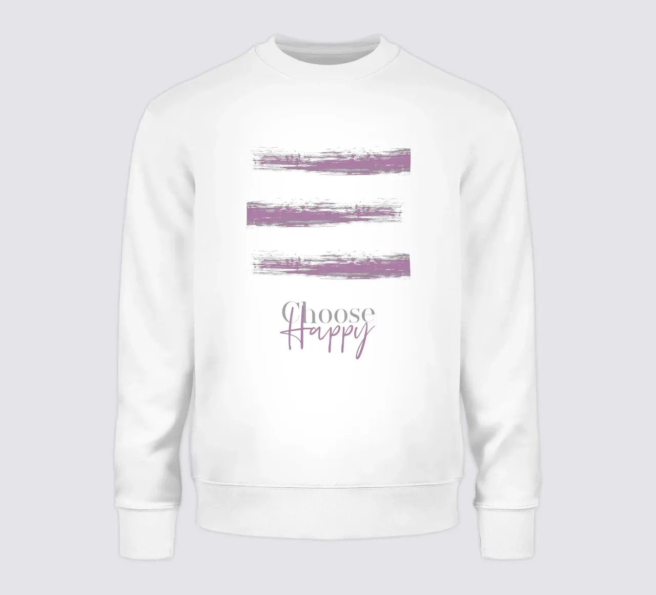 Text Art CHOOSE HAPPY pink felpa da Melanie Viola