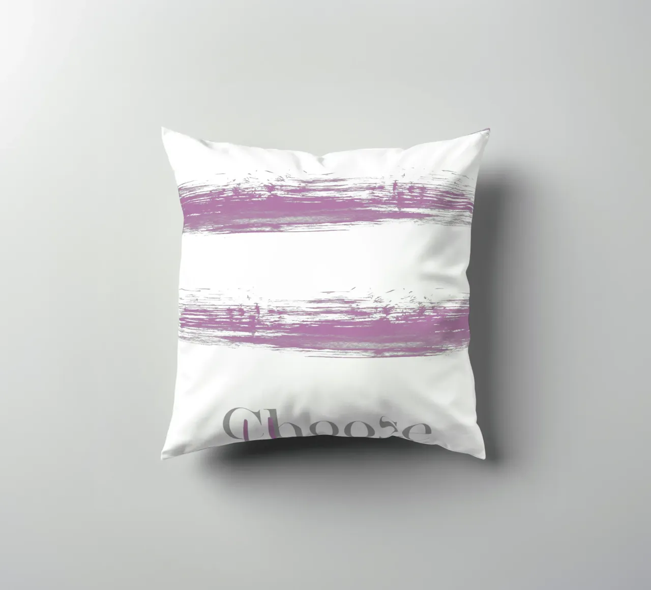 Text Art CHOOSE HAPPY pink cuscino da Melanie Viola