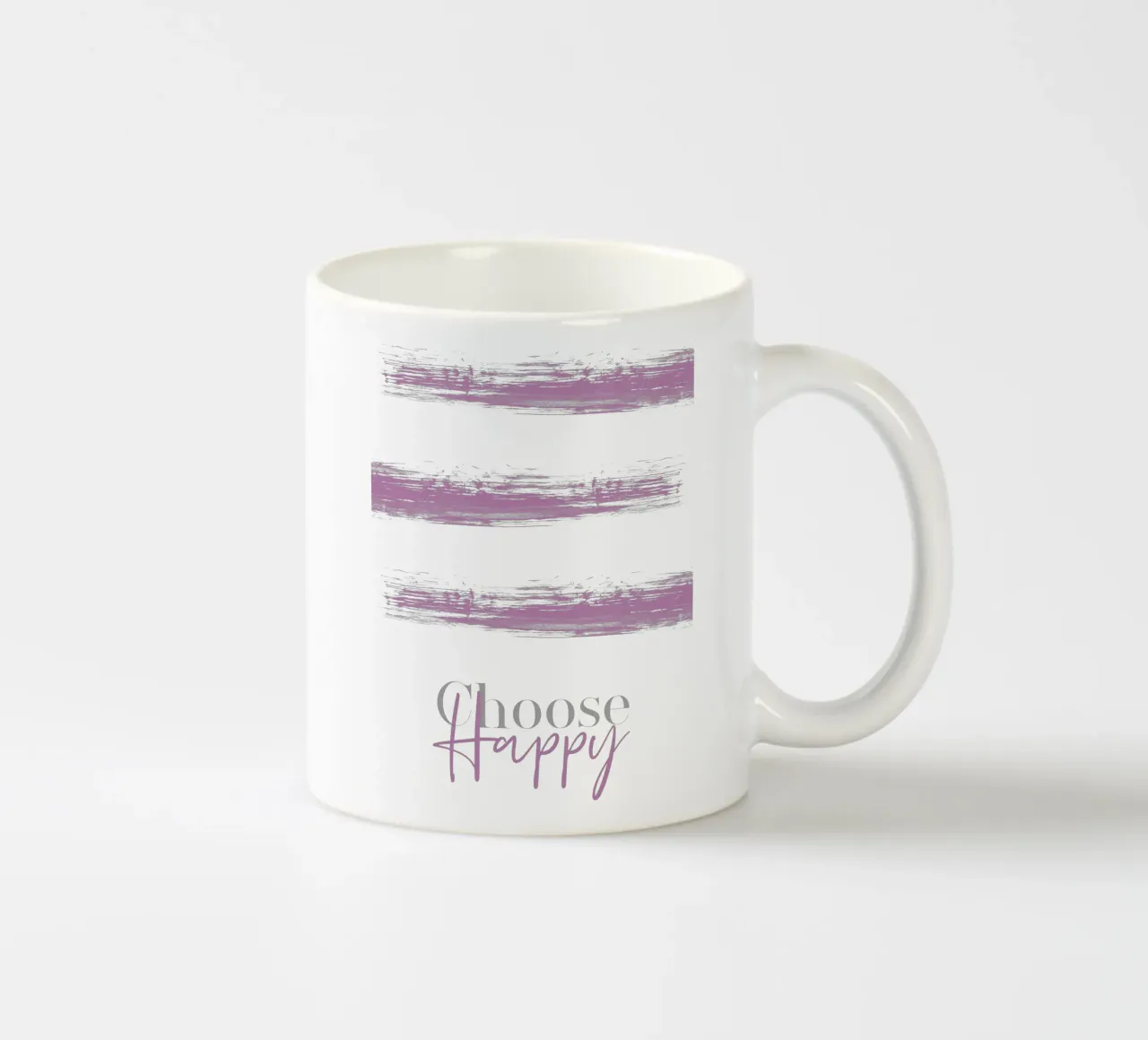 Text Art CHOOSE HAPPY pink tazza in ceramica da Melanie Viola
