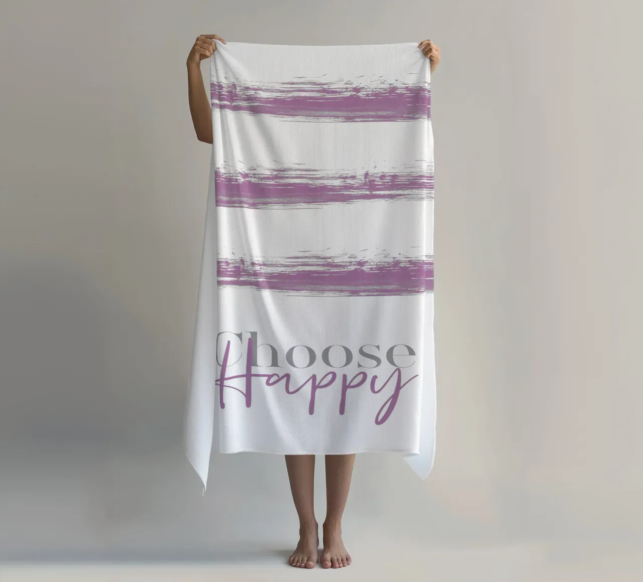 Text Art CHOOSE HAPPY pink telo mare da Melanie Viola