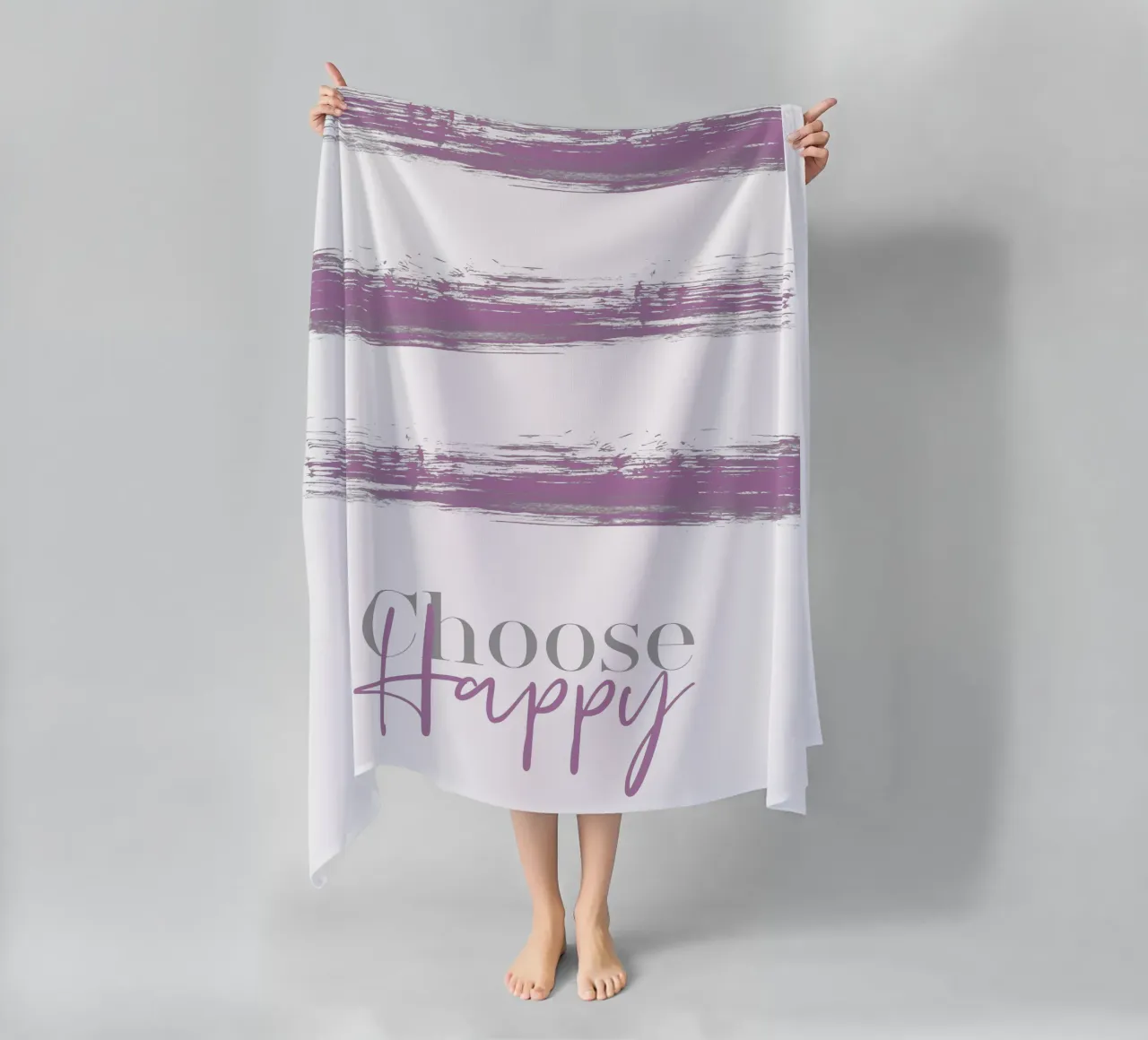Text Art CHOOSE HAPPY pink telo mare da Melanie Viola