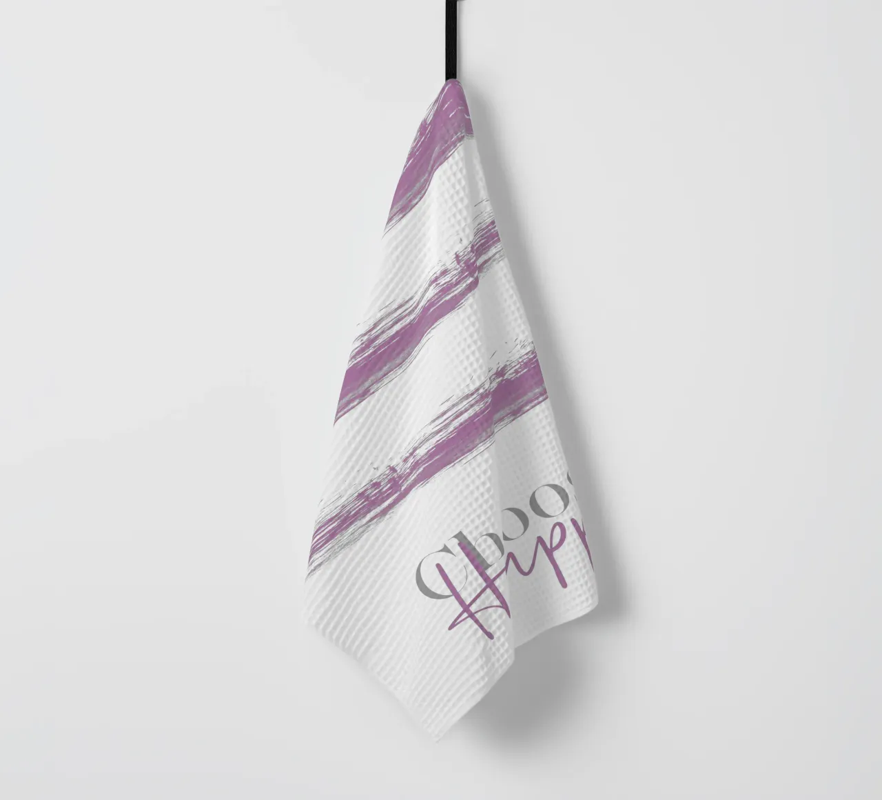 Text Art CHOOSE HAPPY pink canovaccio da cucina da Melanie Viola