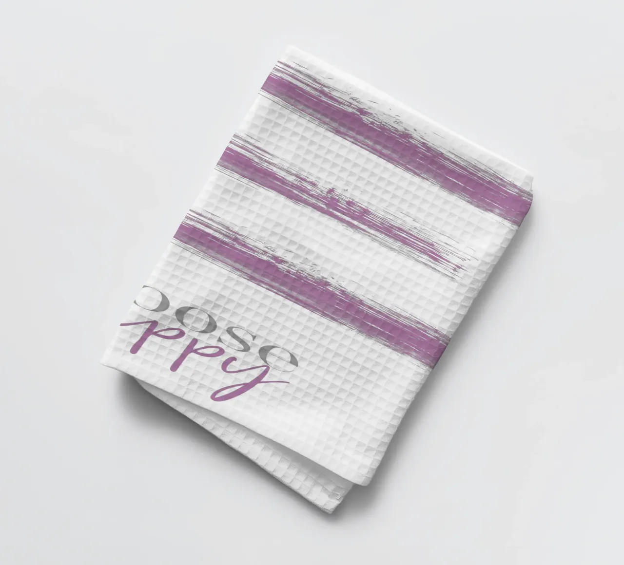 Text Art CHOOSE HAPPY pink canovaccio da cucina da Melanie Viola