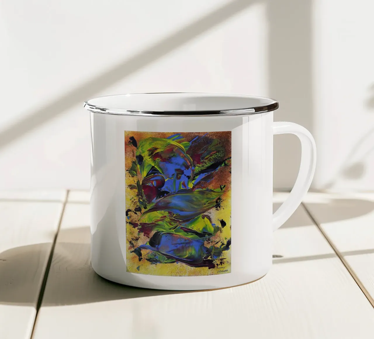 IDEAL GIFT 24 tazza in smalto da Thierry Vobmann Abstract painting