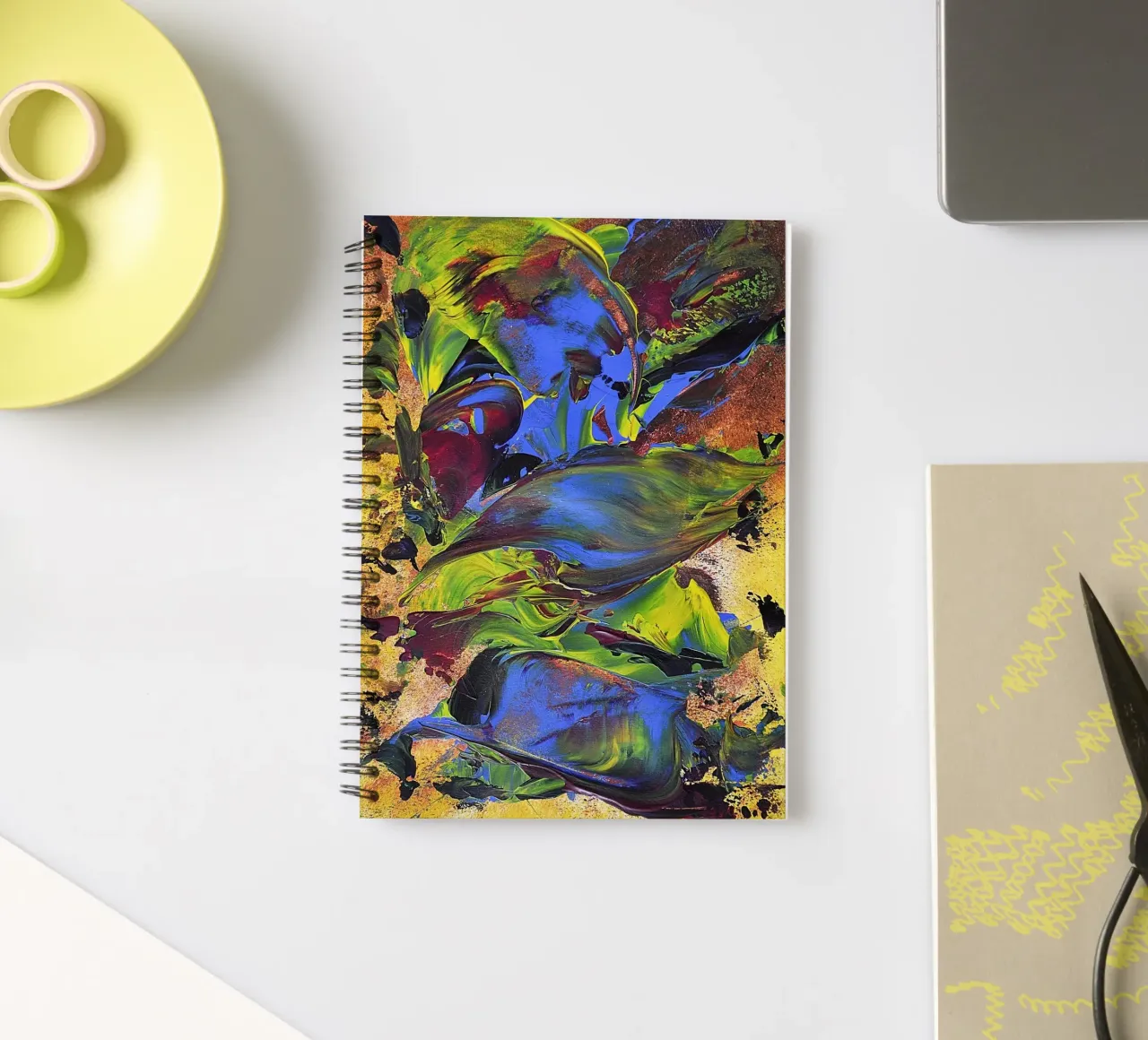IDEAL GIFT 24 spiral notebook by Thierry Vobmann Abstract painting
