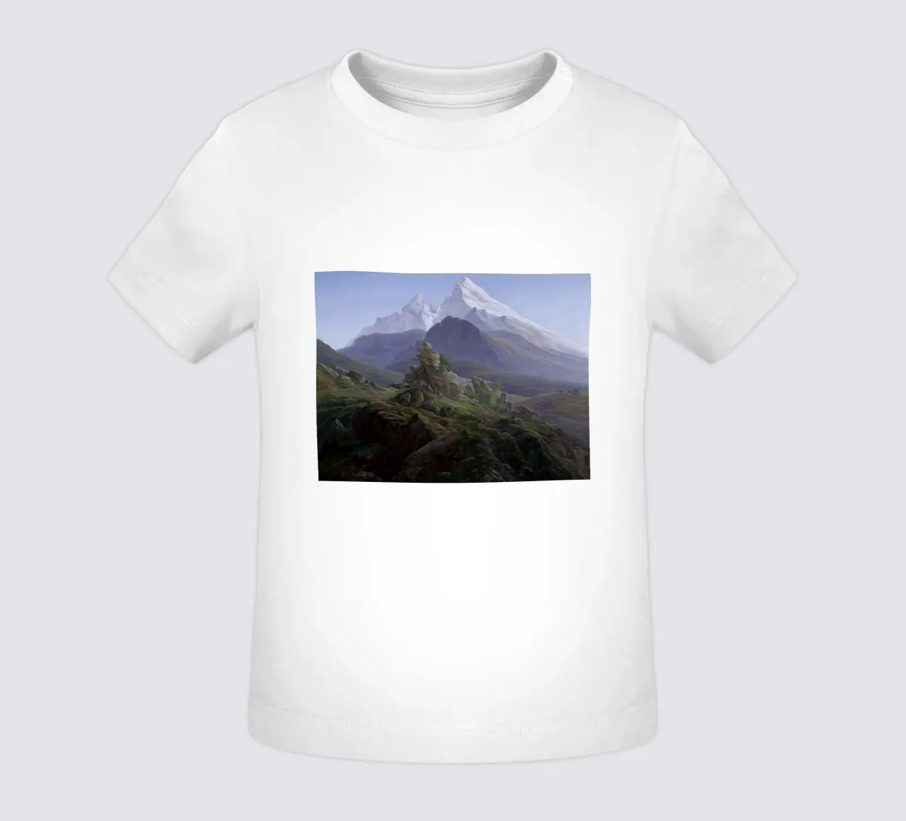 Caspar David Friedrich - The Watzmann Baby T-Shirt von Timeless Artworks