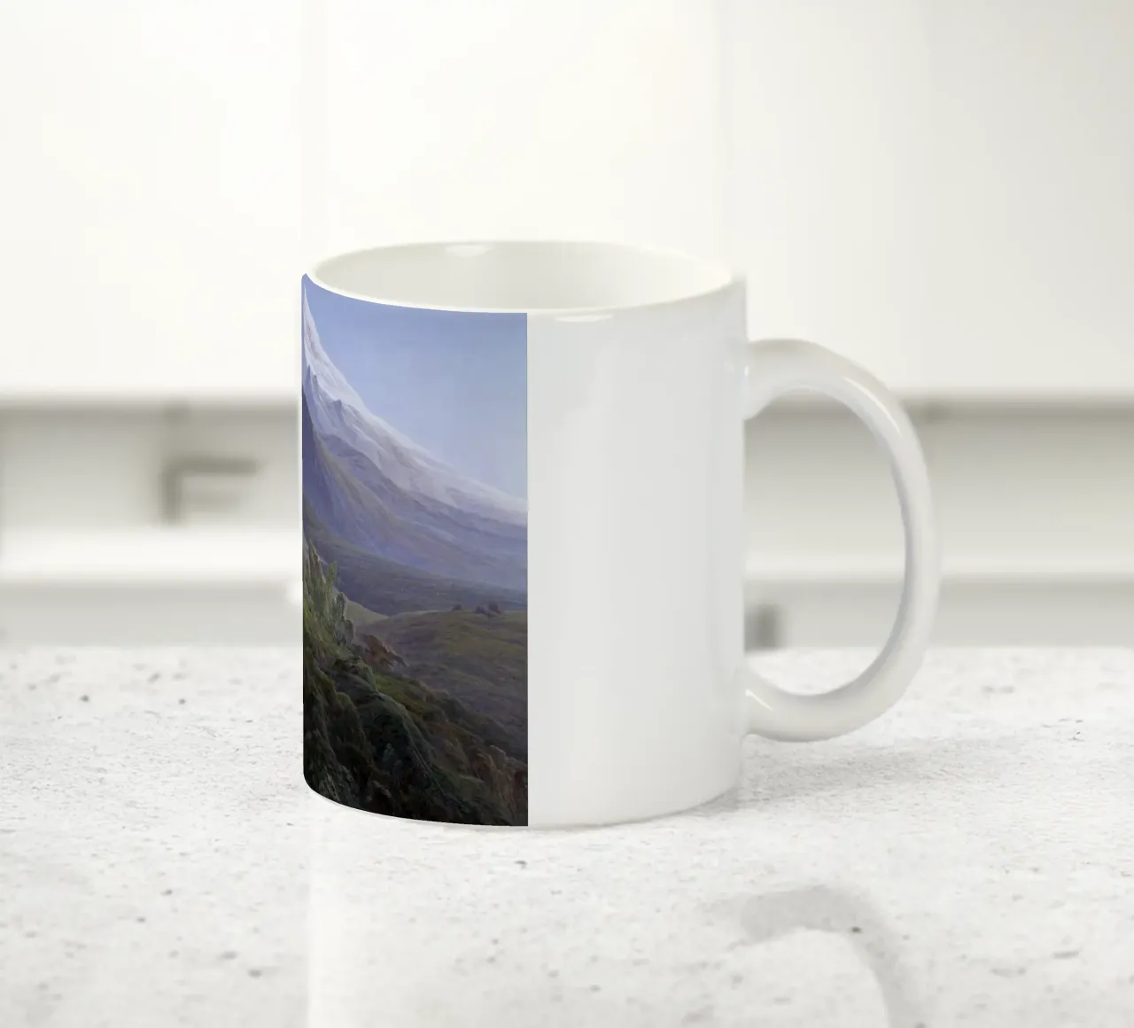 Caspar David Friedrich - Il Watzmann tazza in ceramica da Timeless Artworks
