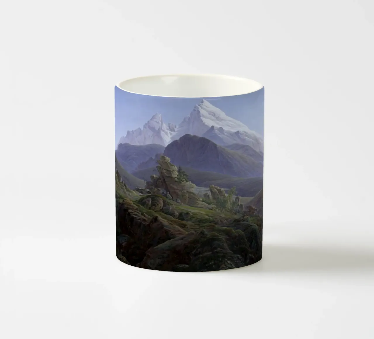 Caspar David Friedrich - Il Watzmann tazza in ceramica da Timeless Artworks