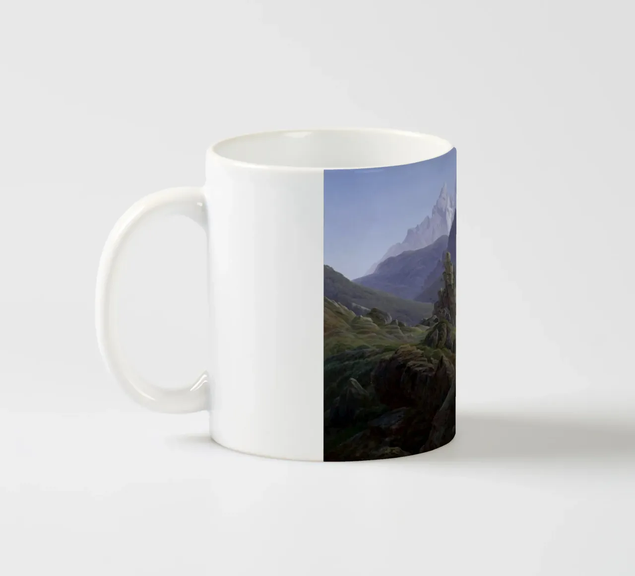 Caspar David Friedrich - Il Watzmann tazza in ceramica da Timeless Artworks