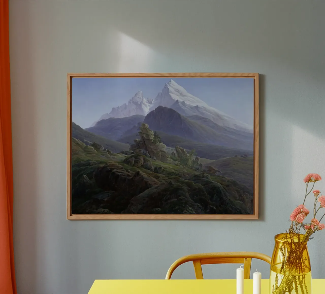 Caspar David Friedrich - Il Watzmann alluminio dibond da Timeless Artworks