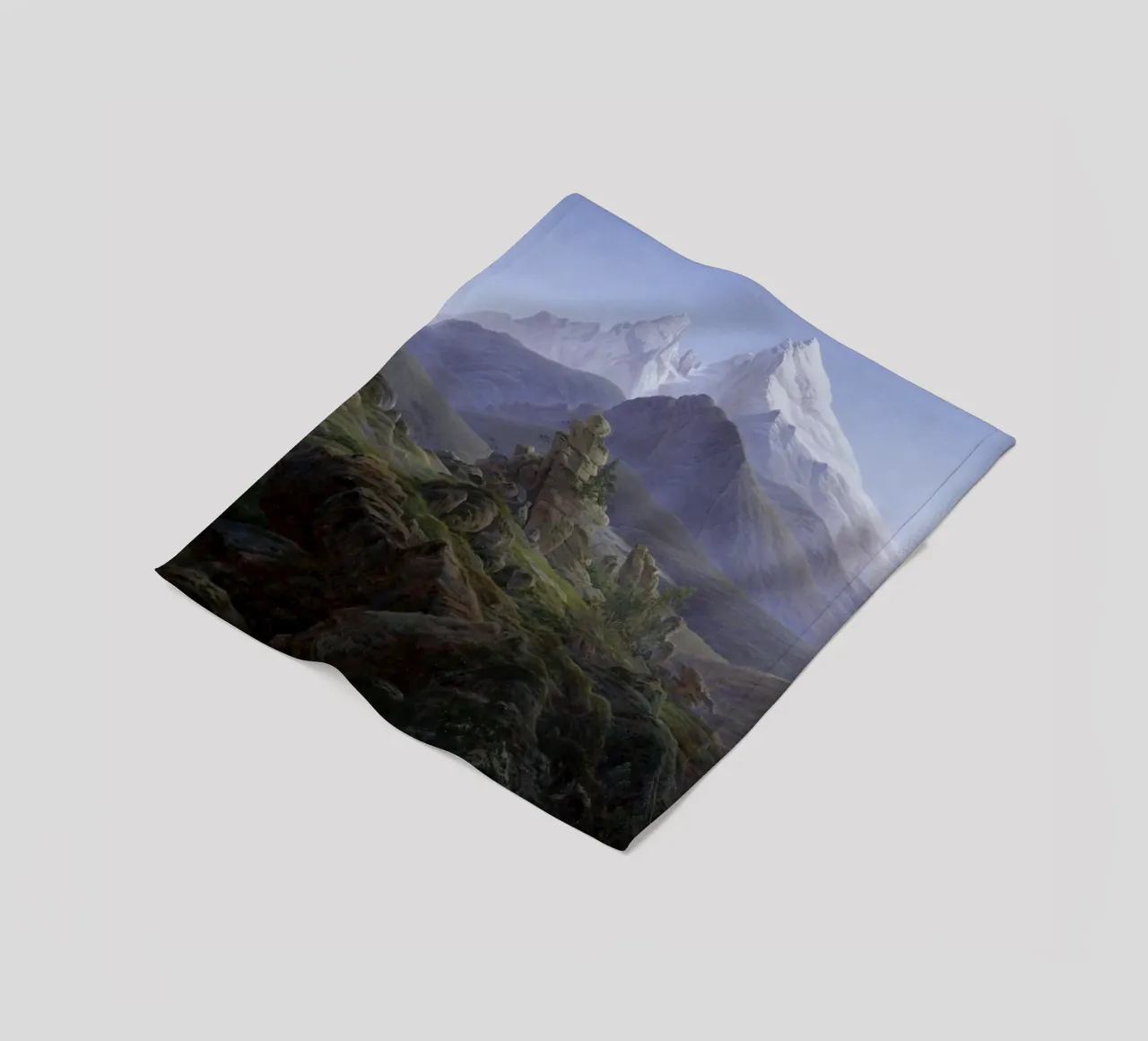 Caspar David Friedrich - The Watzmann fleece blanket by Timeless Artworks