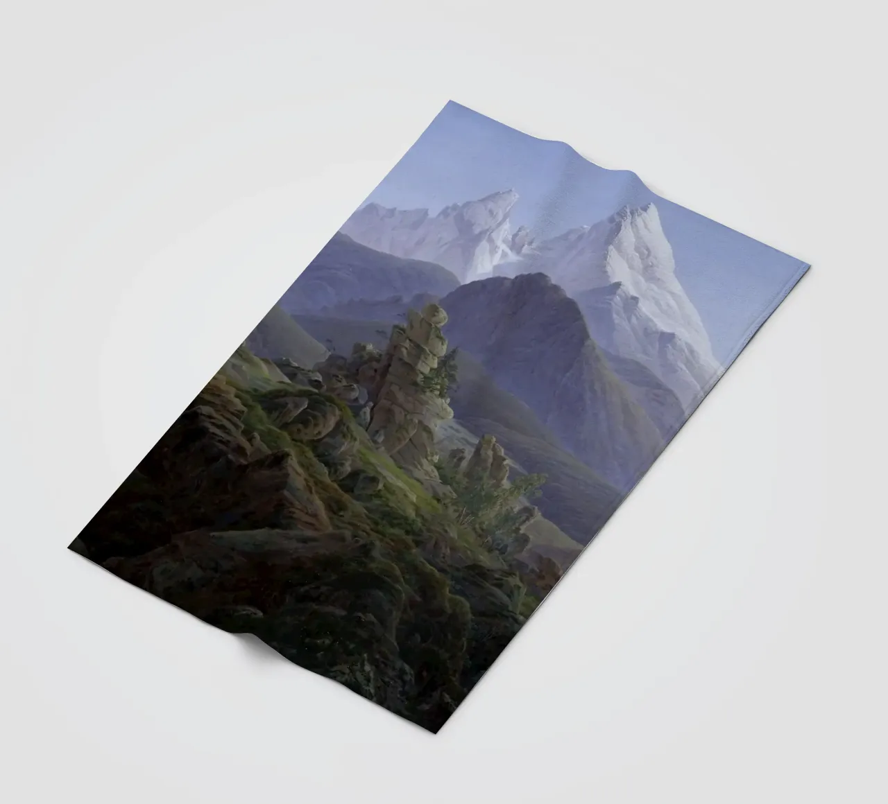 Caspar David Friedrich - The Watzmann fleece blanket by Timeless Artworks
