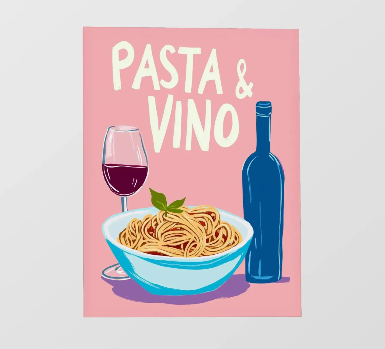 Pasta-Wein-Liebe PVC Plane von Carinaprint
