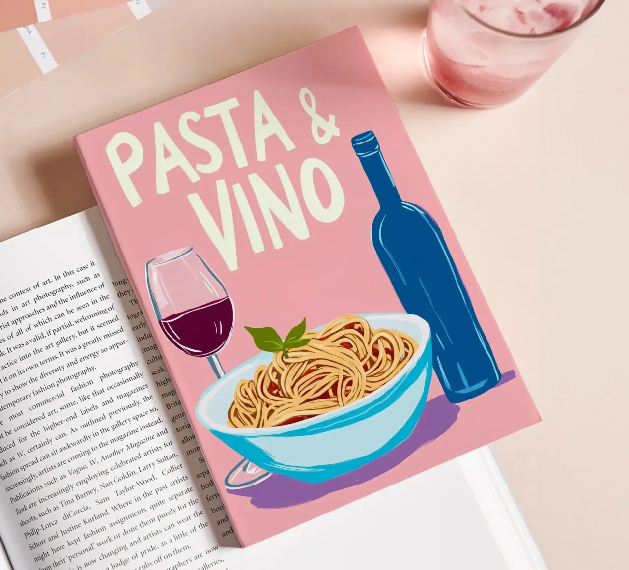 Pasta-Wein-Liebe Notizbuch von Carinaprint