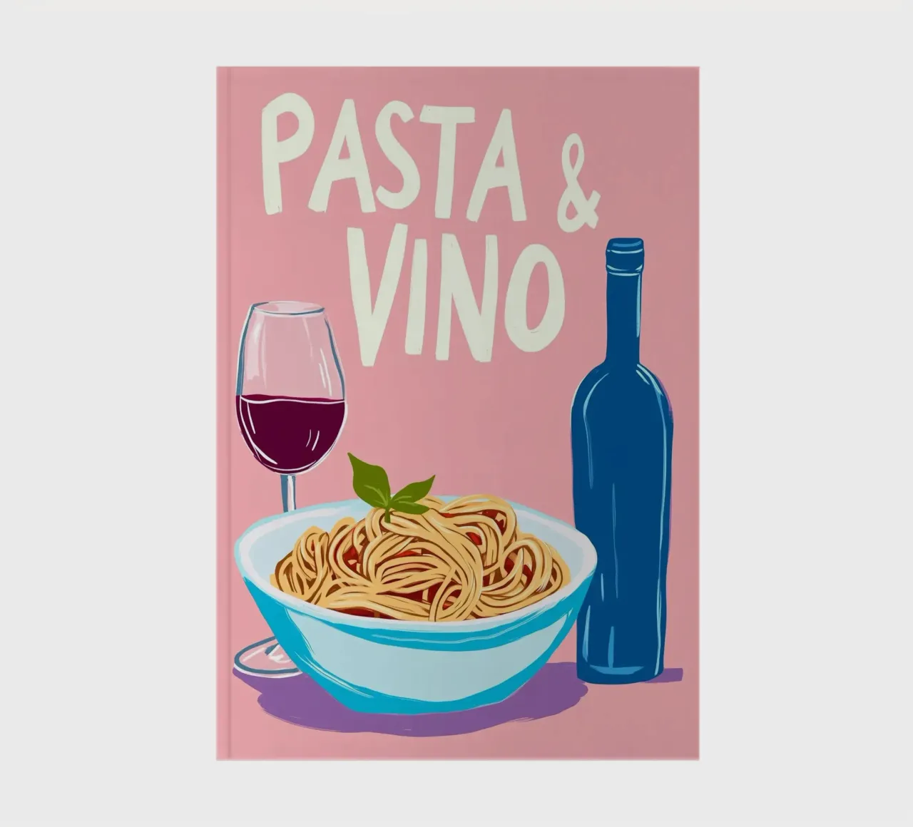 Pasta-Wein-Liebe Notizbuch von Carinaprint